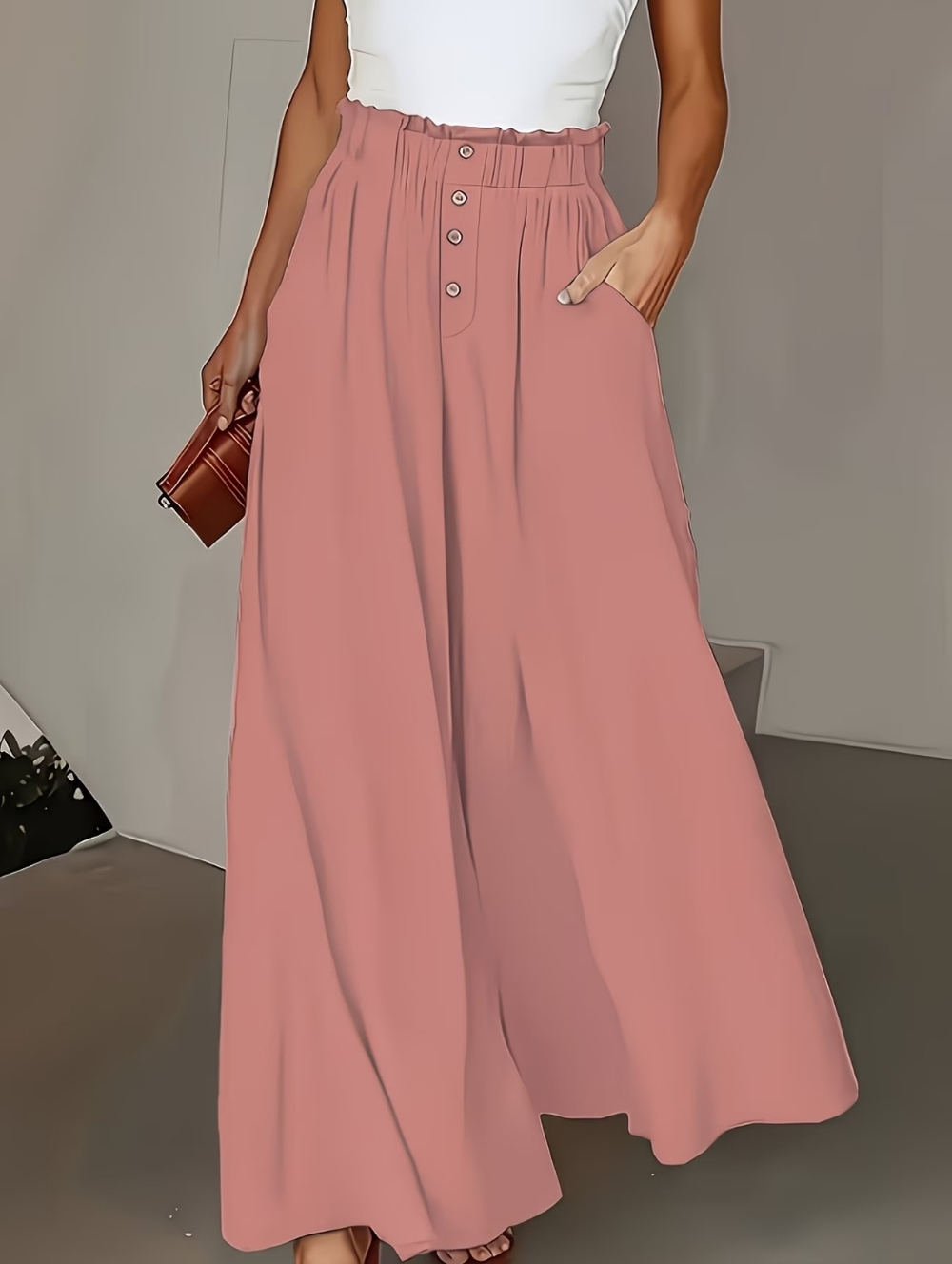 Women's High-Waist Wide Leg Pants